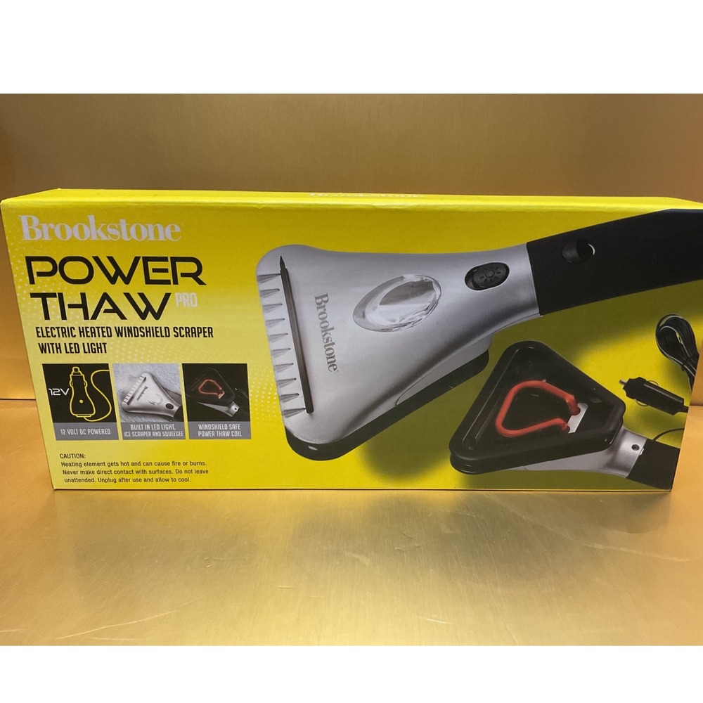 Brookstone Power Thaw Pro Electric Heated Windshield Scraper LED SMBKN-38587